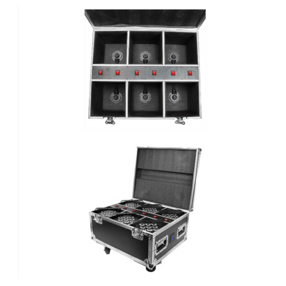 Polet LED Akku PAR Scheinwerfer Lampe 6er Set mit Flightcase